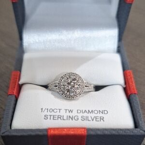Sterling Silver Diamond Ring